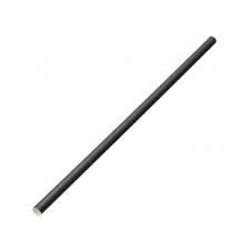 8" Paper Straws - Black