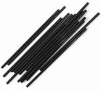 8" Bio Plastic Straws - Black